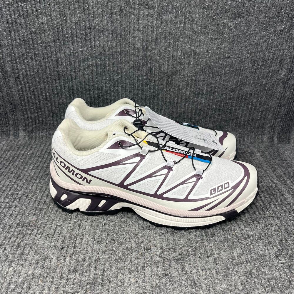 Salomon White and Purple Athletic Shoes